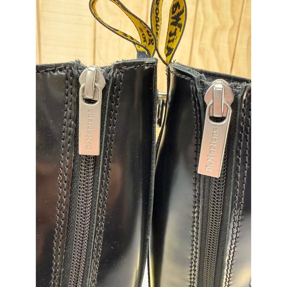 Dr. Martens 1B60 LTT Max Black Leather Knee High Platform Boots Metal Toe USL 8 - Picture 3 of 16